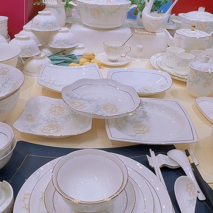 45%以上骨粉骨瓷描金清雅碗单拍