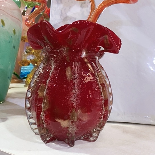 琉璃花瓶高21厘米口径9厘米