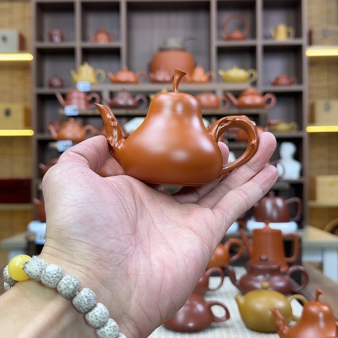 紫砂茶壶潮州手拉壶花器梨壶