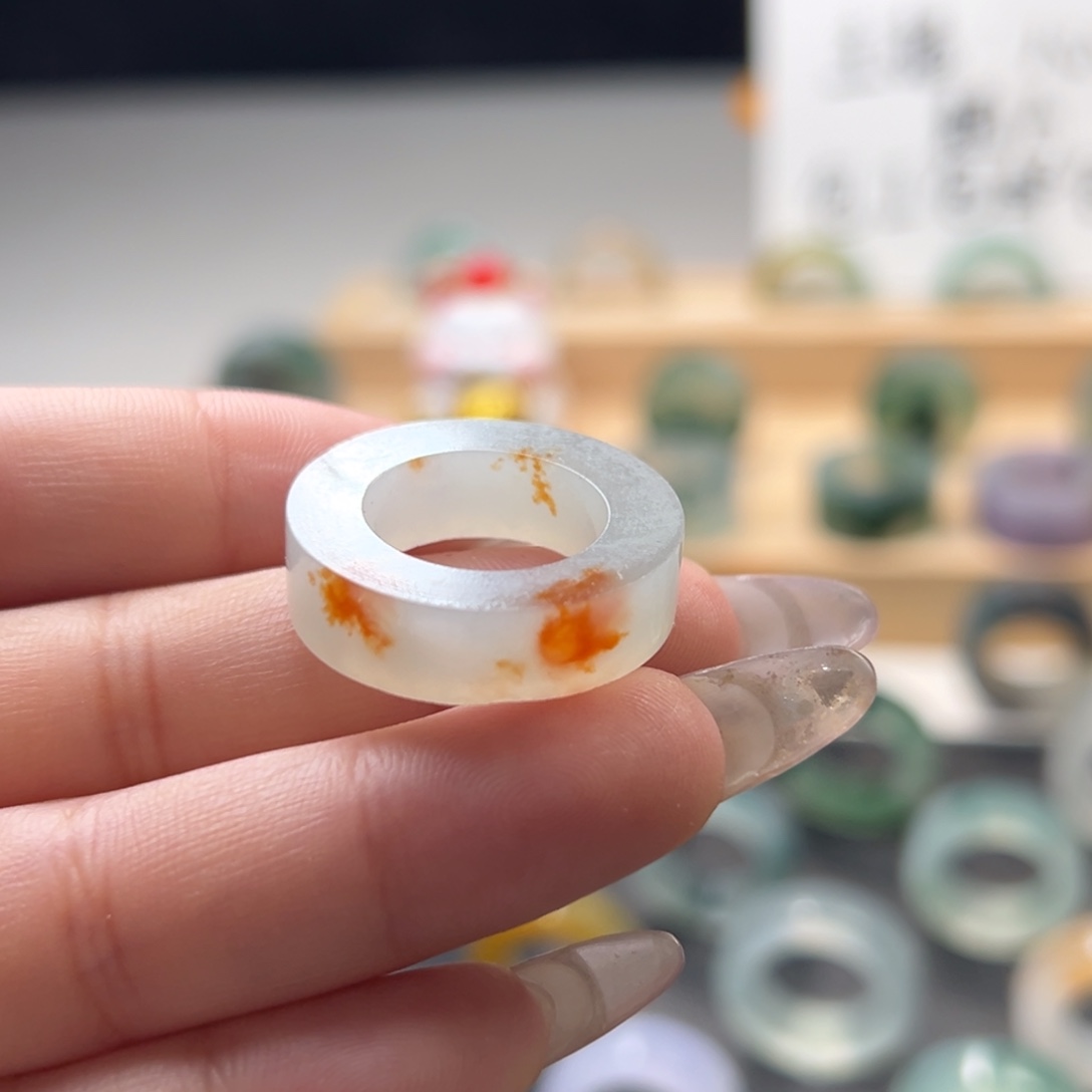 定制翡翠未镶嵌9/15锦鲤色