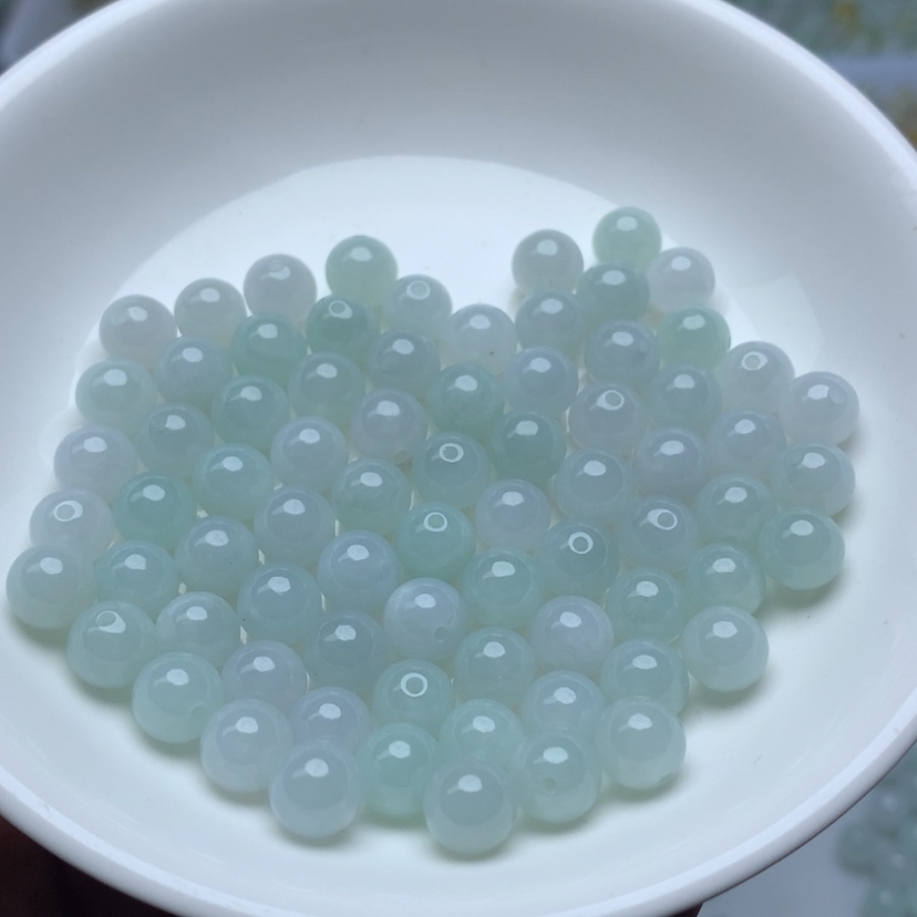 【闪购商品】翡翠手链未镶嵌卡7冰珠10个