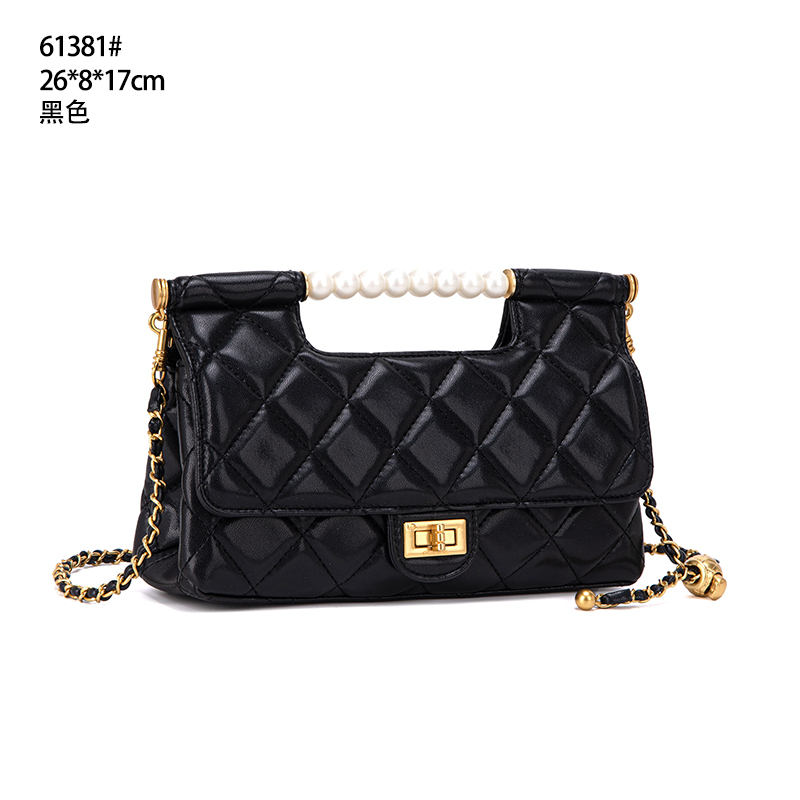 【云云甄选】QYX-61381-黑色-轻奢时尚女士新款单肩斜挎包