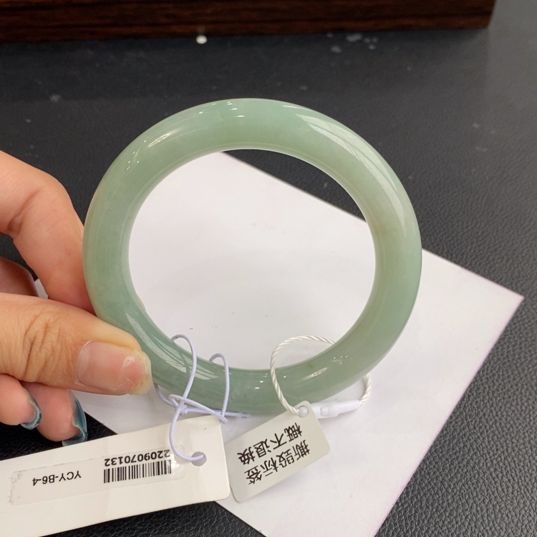 翡翠未镶嵌手镯3号57.5圆条