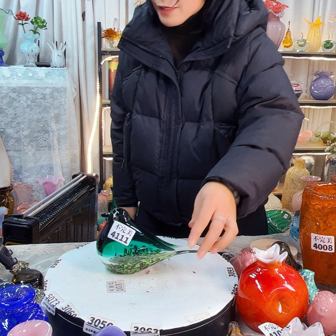 鸟家悦美居琉璃摆件不完美