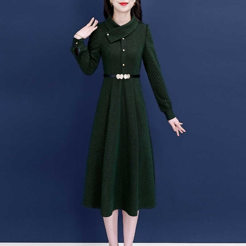 【连衣裙】24077梦晚春季气质时尚优雅大气休闲收腰显瘦连衣裙-JHY