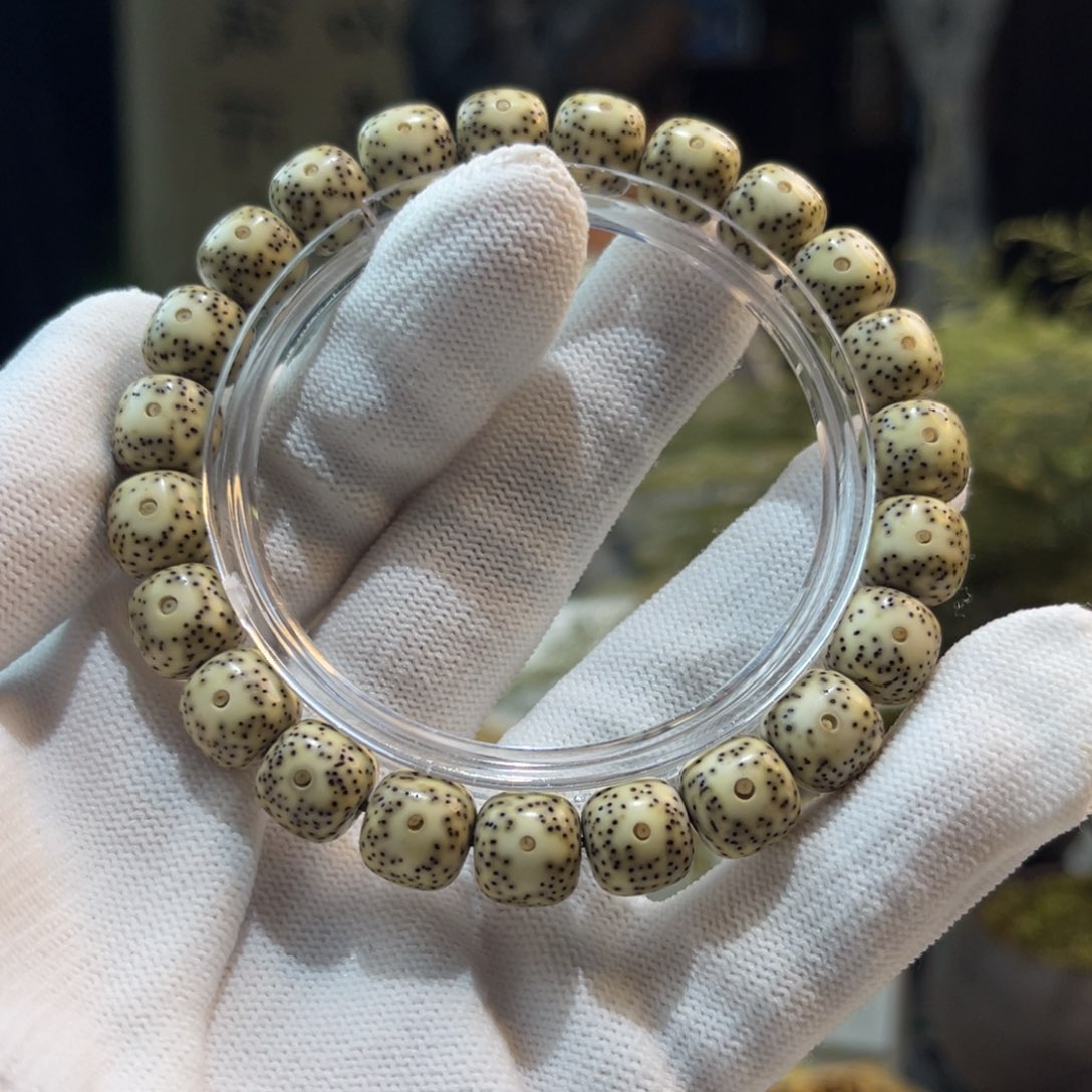 手串星月菩提老油青花A10