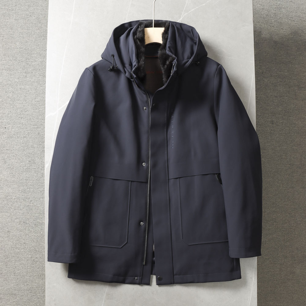 90绒+皮草内胆！品牌撤柜高端男士商务加厚保暖派克服外套羽绒服