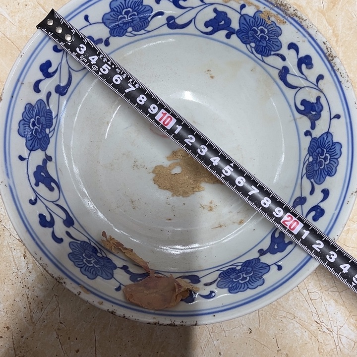 摆件陶22.5厘米芙蓉花碗