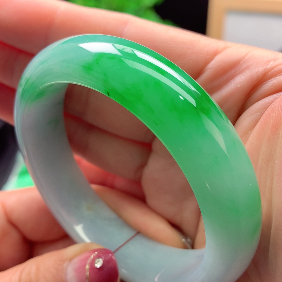 未镶嵌手镯翡翠缅甸58圈口