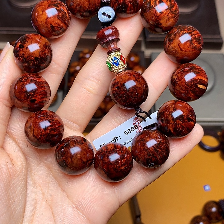 花梨木类手串/手链黄花梨风化料老挝花梨土埋料1.8