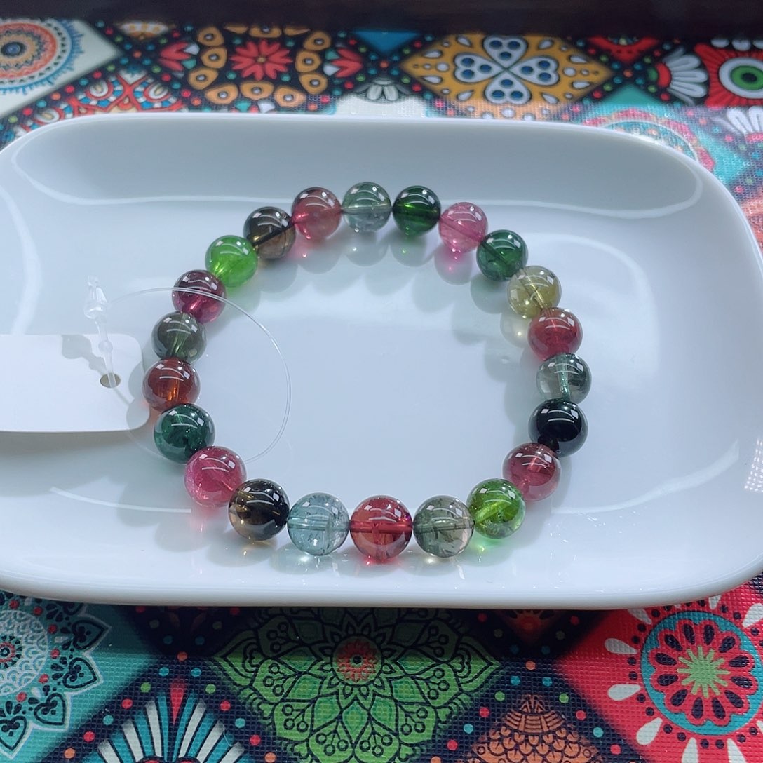 未镶嵌碧玺手链8.8mm左右