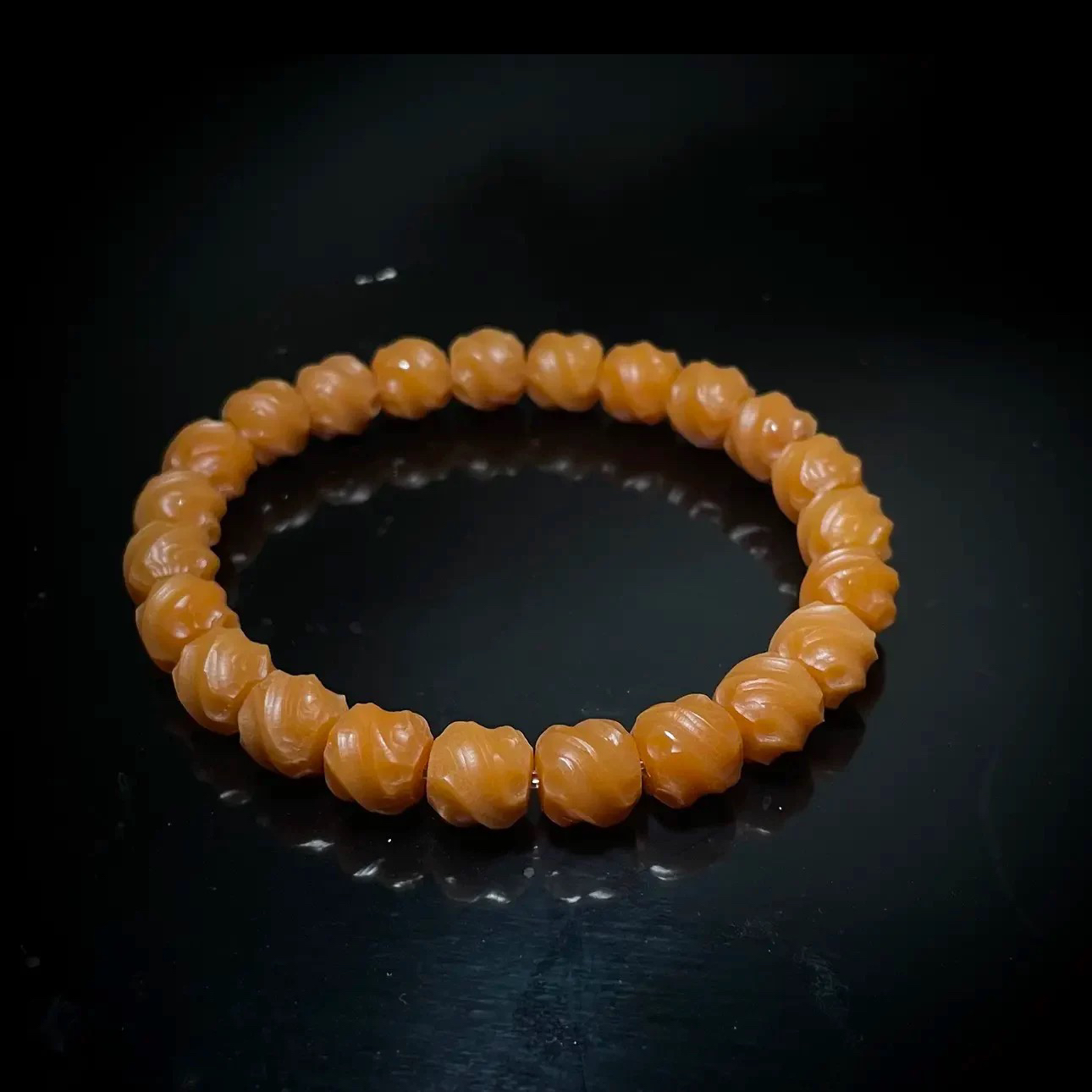 清一閣。纯手工制作陈化菩提根手串【无·极】颜色深浅随机