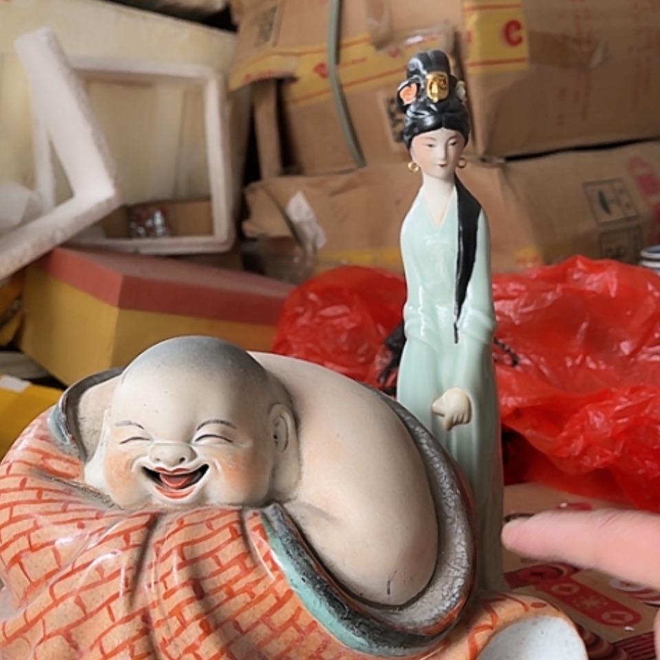 【闪购商品】紫砂盖碗听*人人物塑料瓷