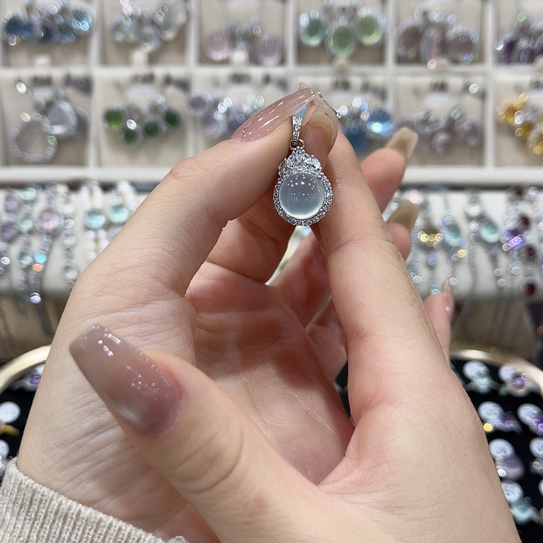 蛇纹石玉银S925镶嵌戒指