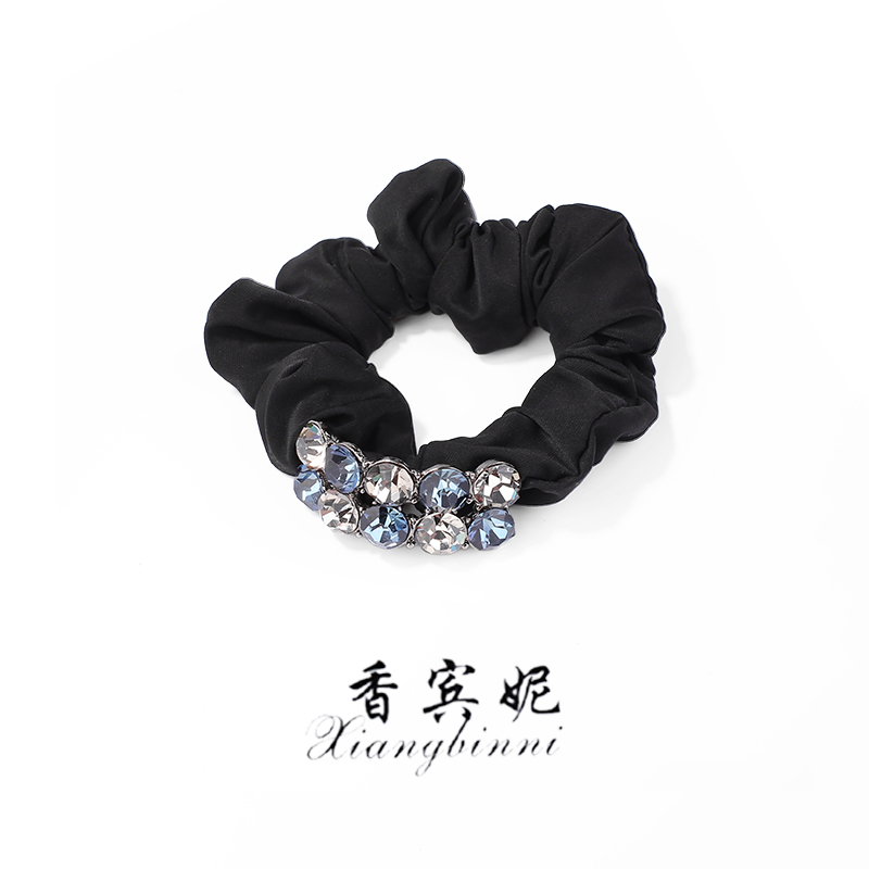 香宾妮原创设计发夹黑色大肠发圈女发饰扎马尾头绳轻奢时尚5367