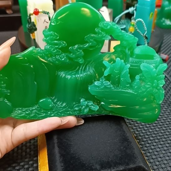 寿山石印石山水摆件