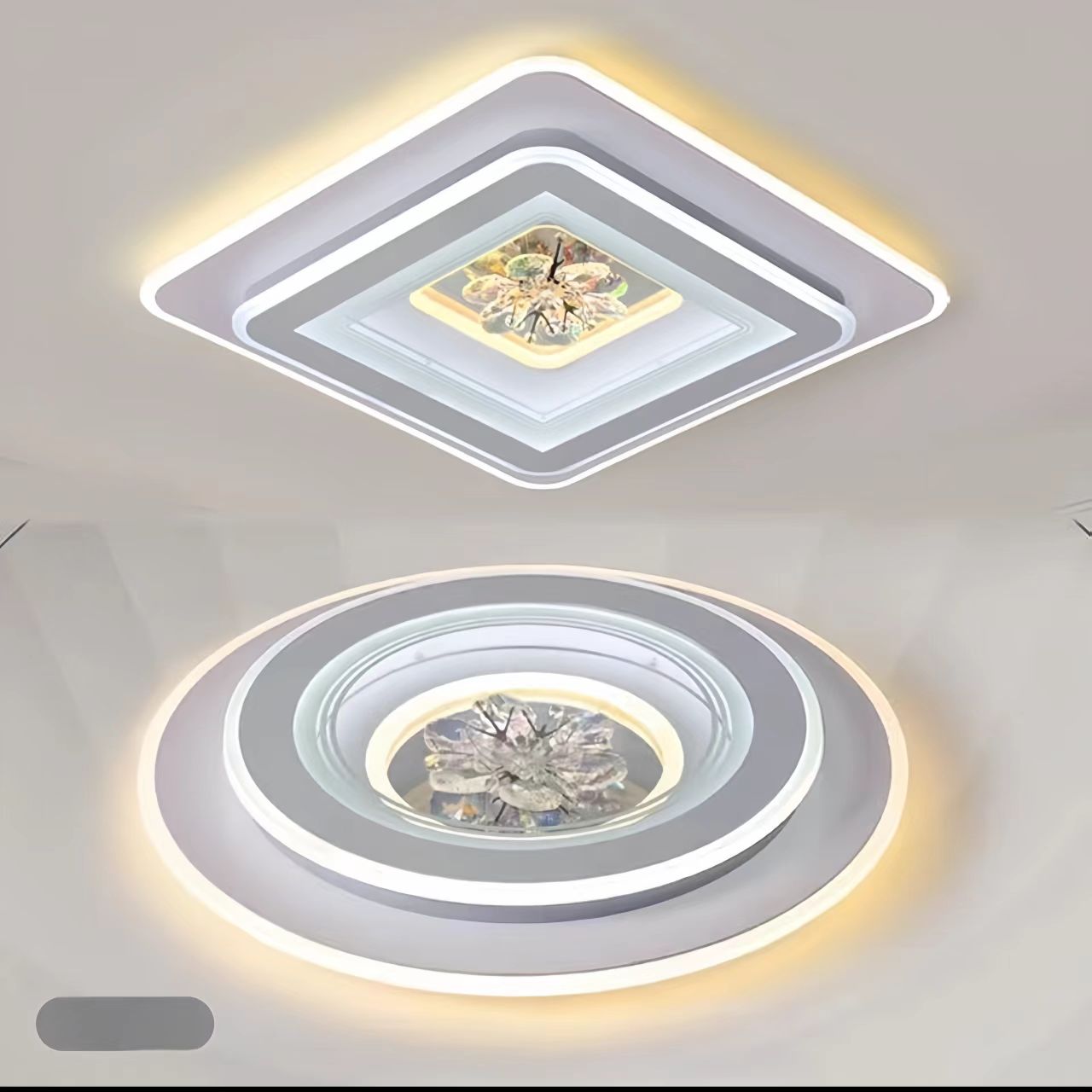 LED卧室吸顶灯新款时尚简约水晶客厅房间主卧次卧餐厅灯大气现代
