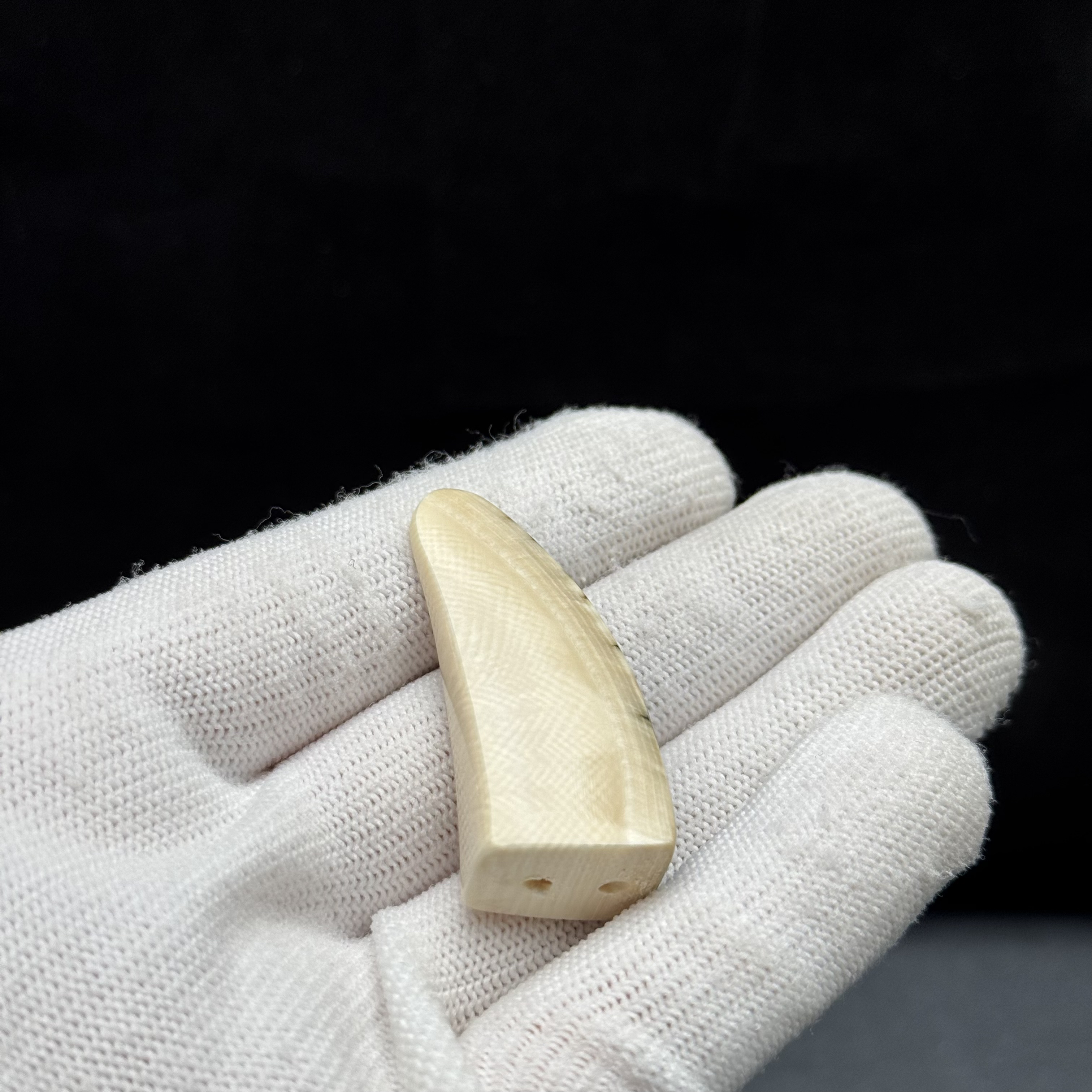 D3832天然猛犸牙 牙尖 40mm支持鉴定 假一罚四