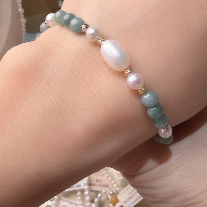 淡水珍珠手绳合金