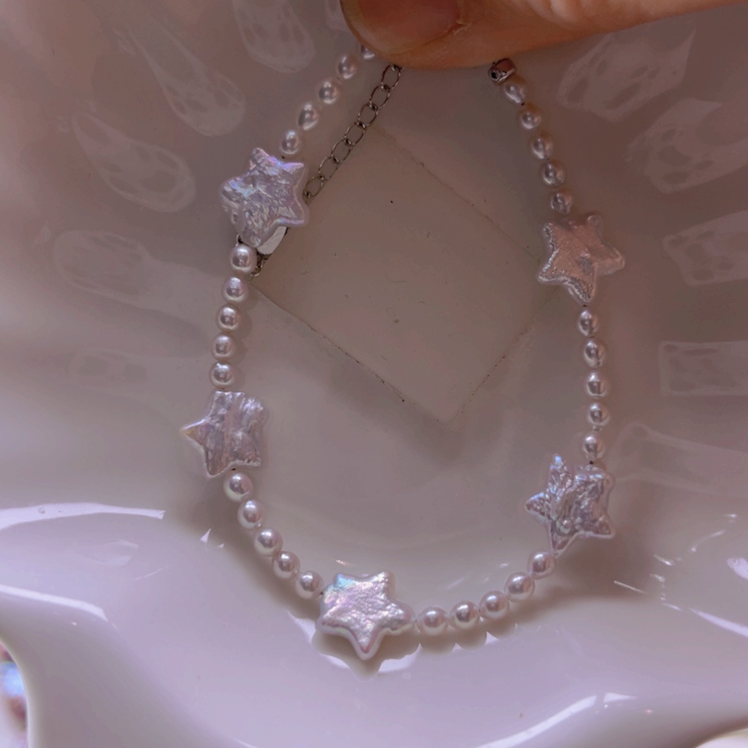 淡水珍珠手绳合金