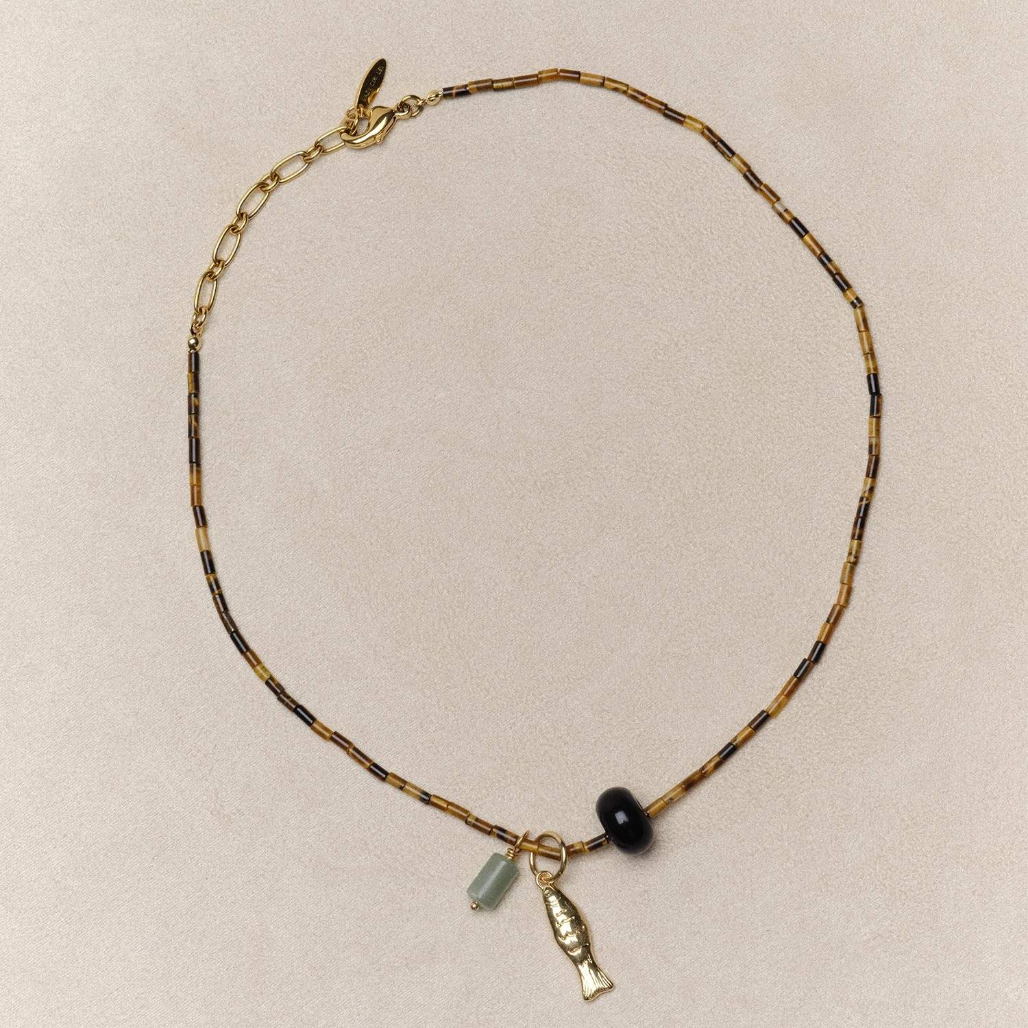 合金项链 【茉舍】LAZY CIRCLES 小鱼多吊坠锁骨链LC3600013-420