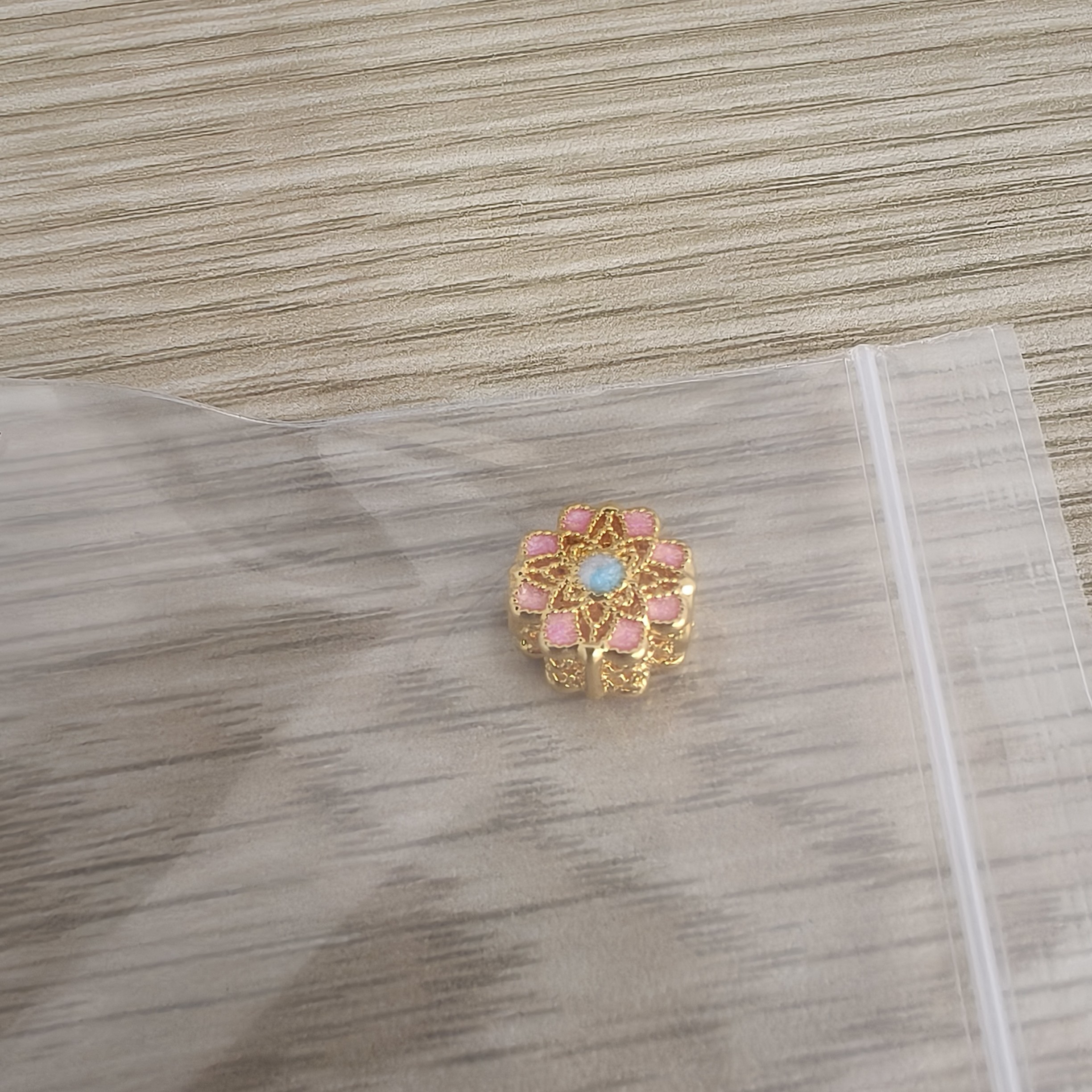  足金999  花花通孔