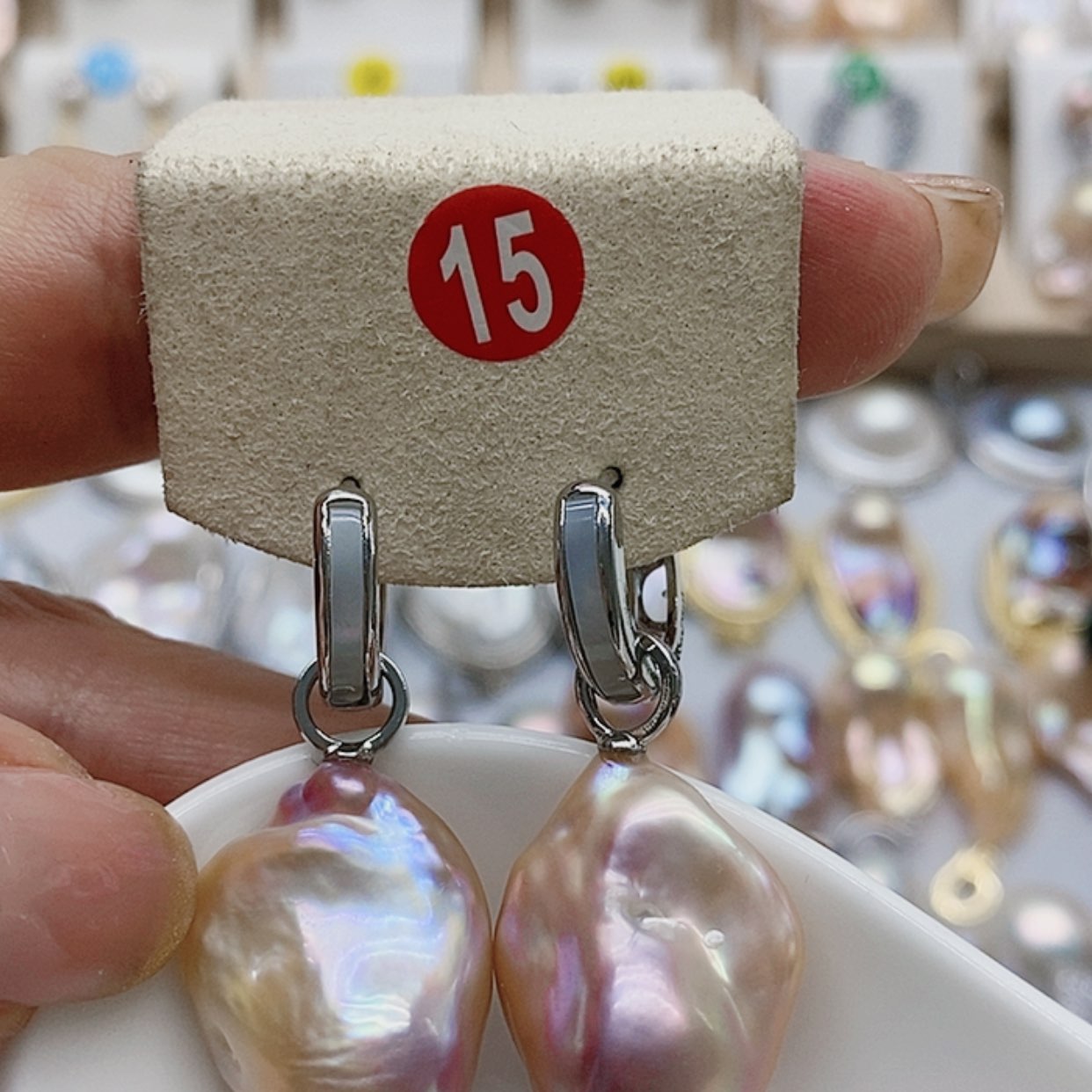 【闪购商品】淡水珍珠耳饰银S925镶嵌