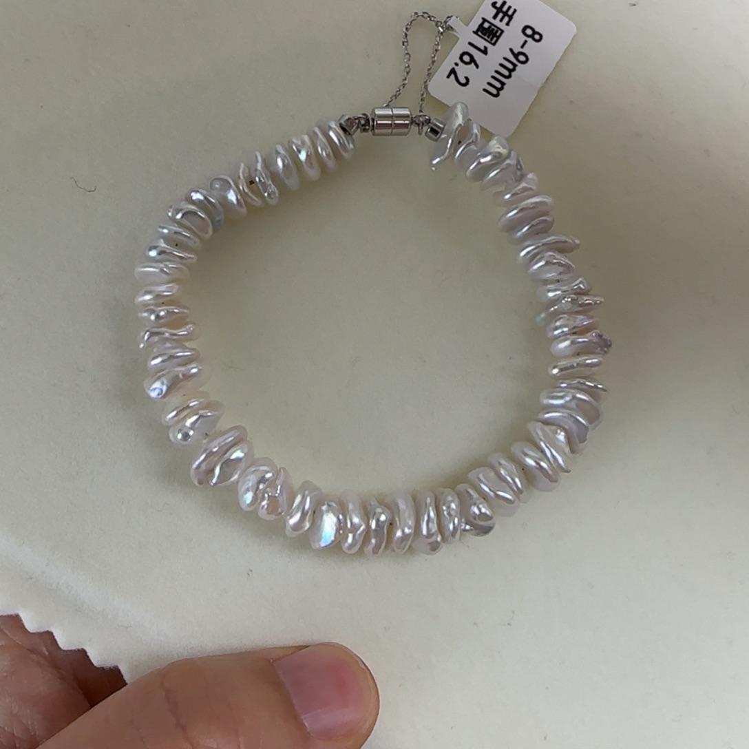 淡水珍珠手链银S925镶嵌