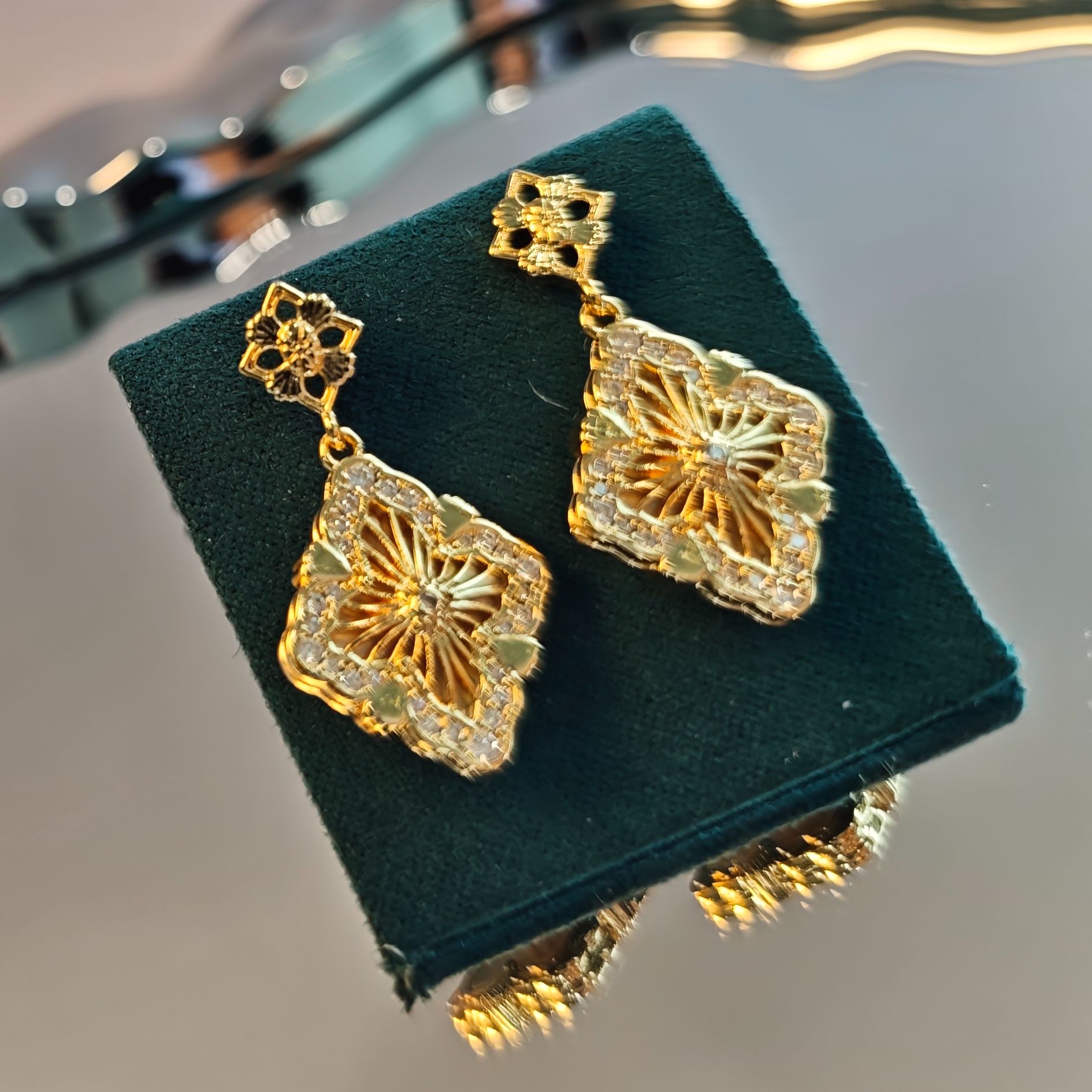 925银耳饰 银针花朵双面耳环耳钉复古时尚轻奢耳饰百搭精致精美