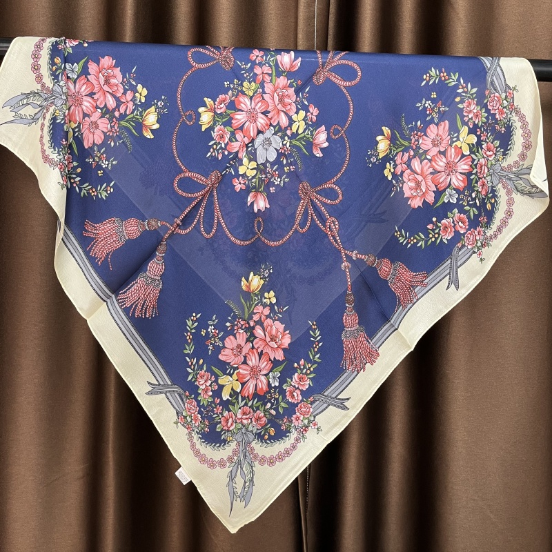 CL20 花篮海棠 70*70左右 方巾围巾