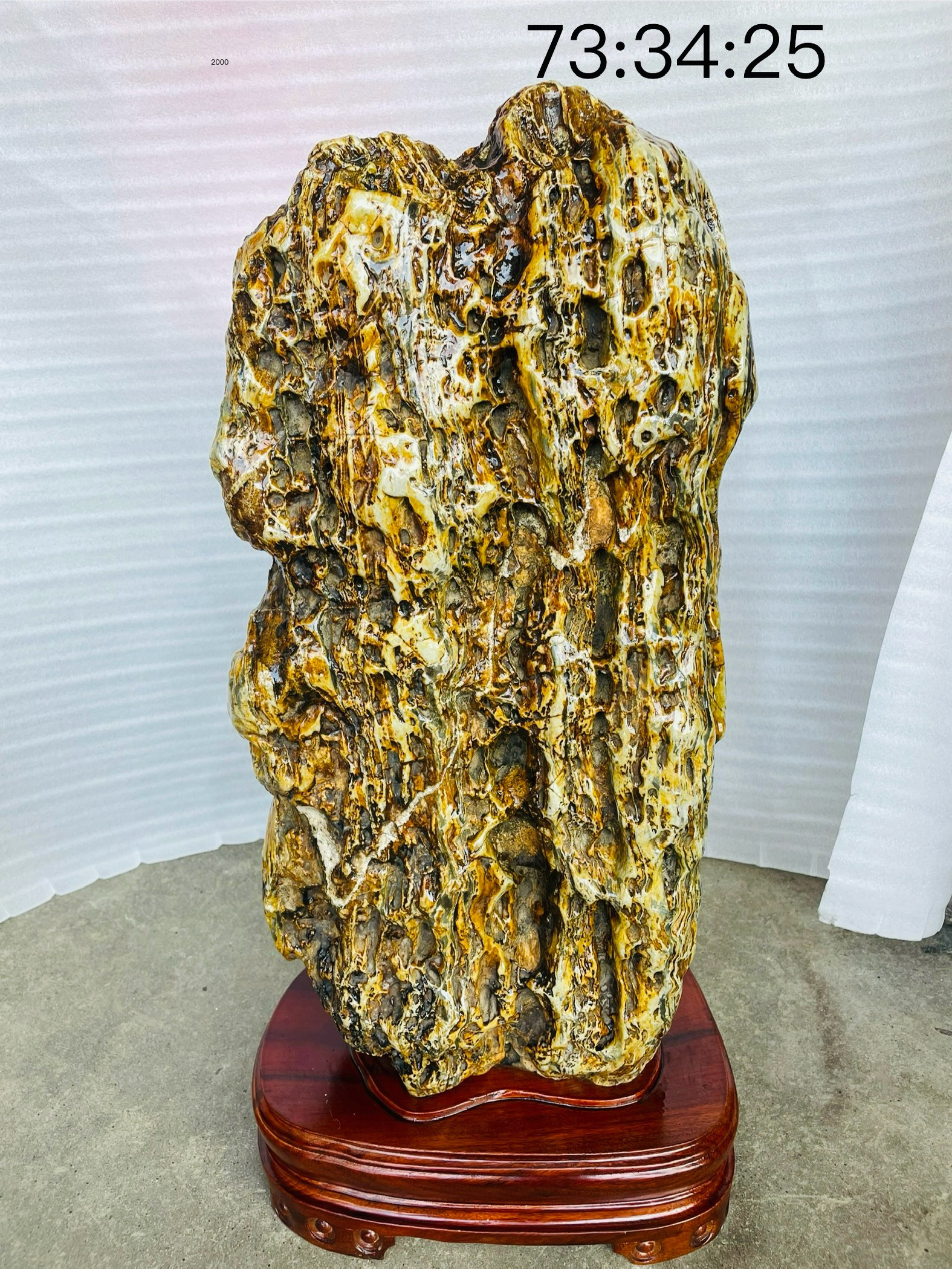 九龙壁奇石天然原石家居摆件靠山观赏石园林石珍藏品尺寸73-34-25