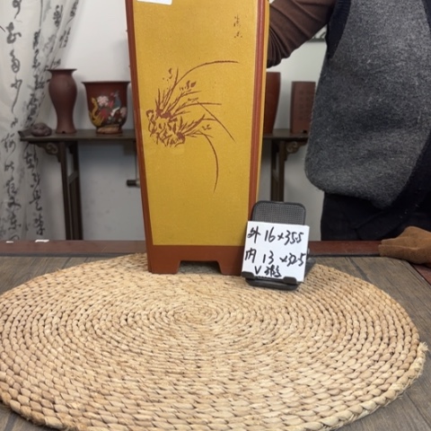 紫砂花盆黎*微瑕大签筒453