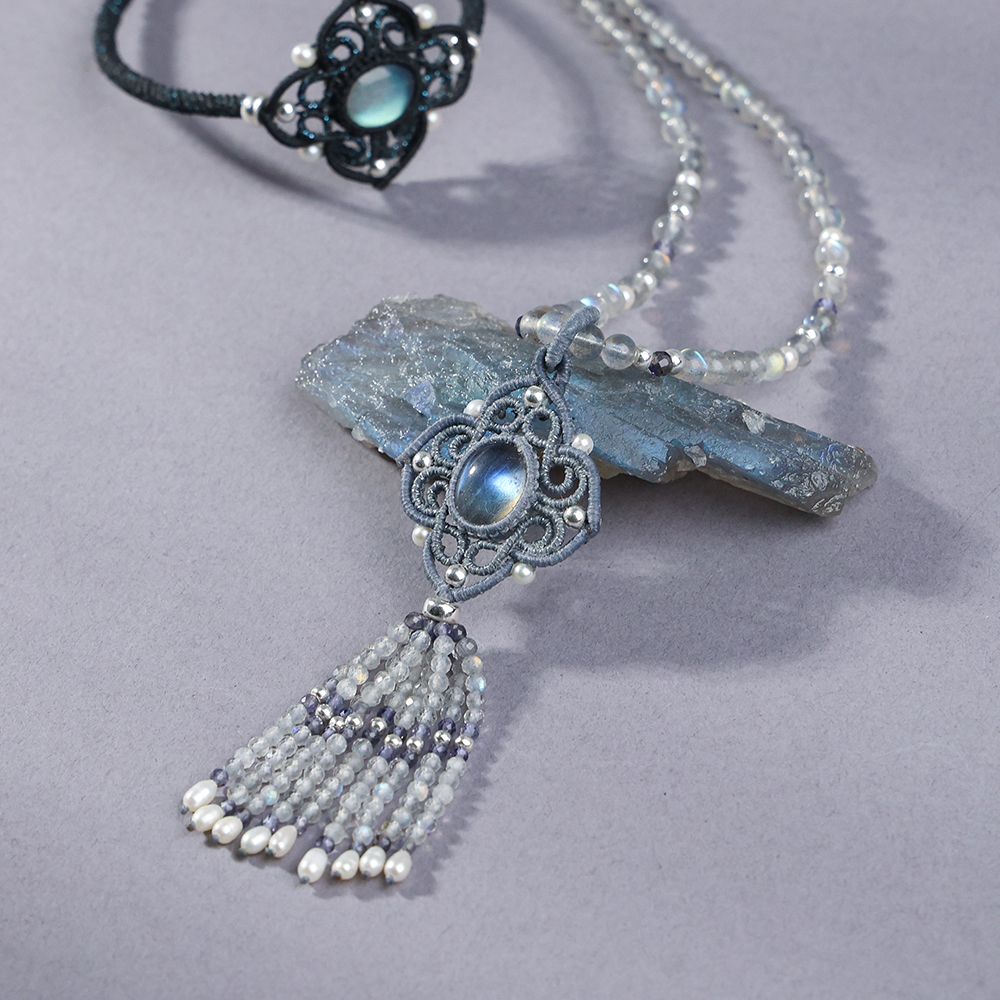 栖石原创初级编绳教程雾漾项链手链编绳饰品手工