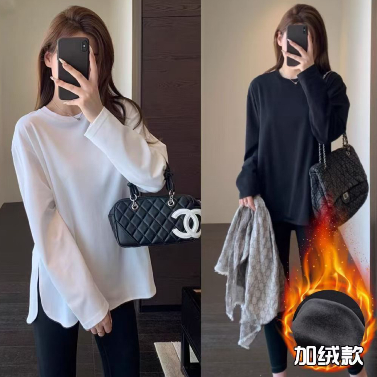 (韩傢)加厚宝宝绒t上衣2208