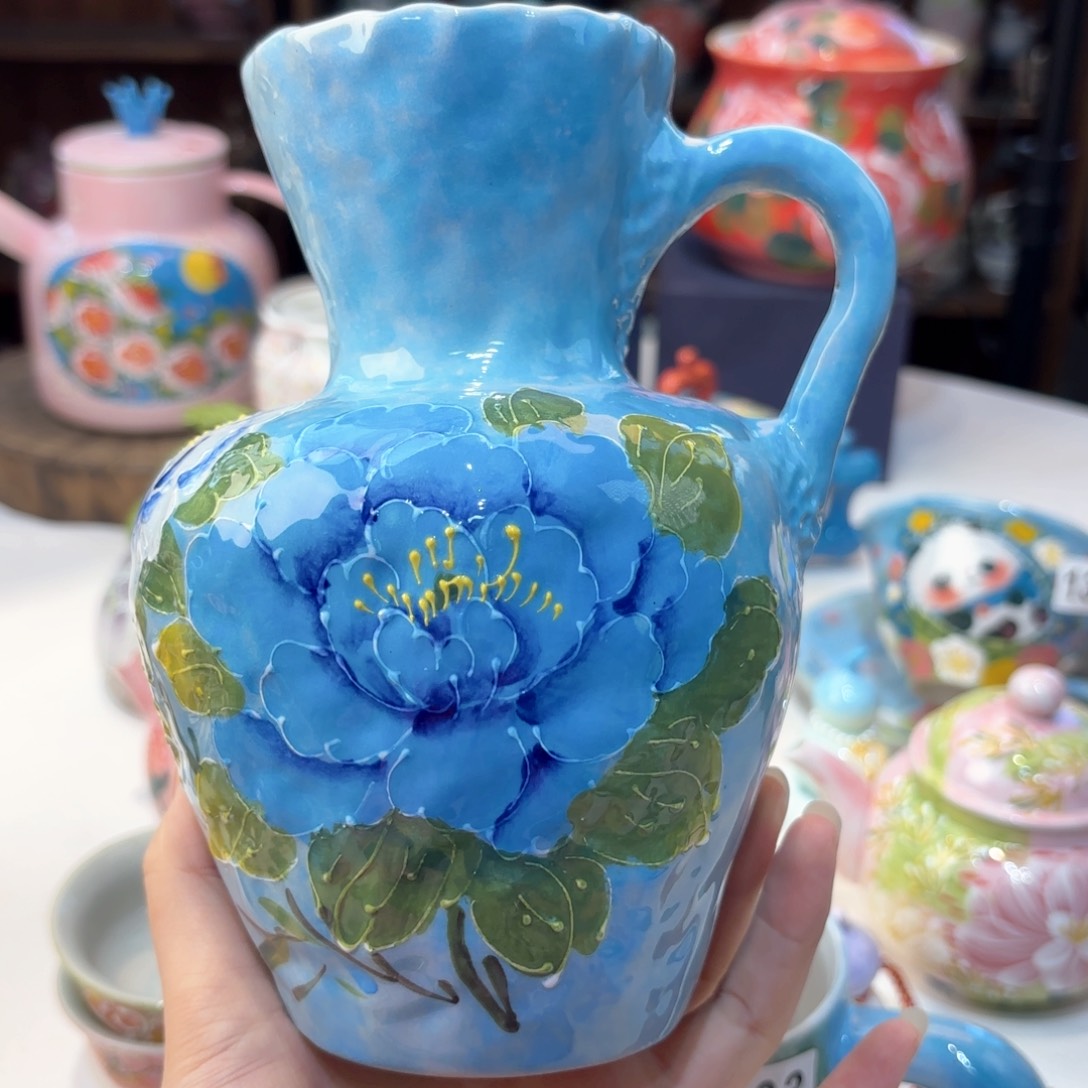 景德镇手绘高温釉下彩陶瓷茶具