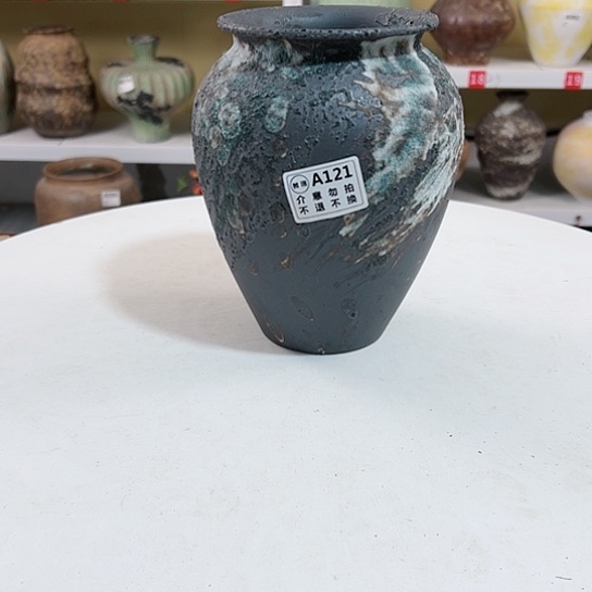 瓶陶瓷花瓶摆件摆件。高20口9。121