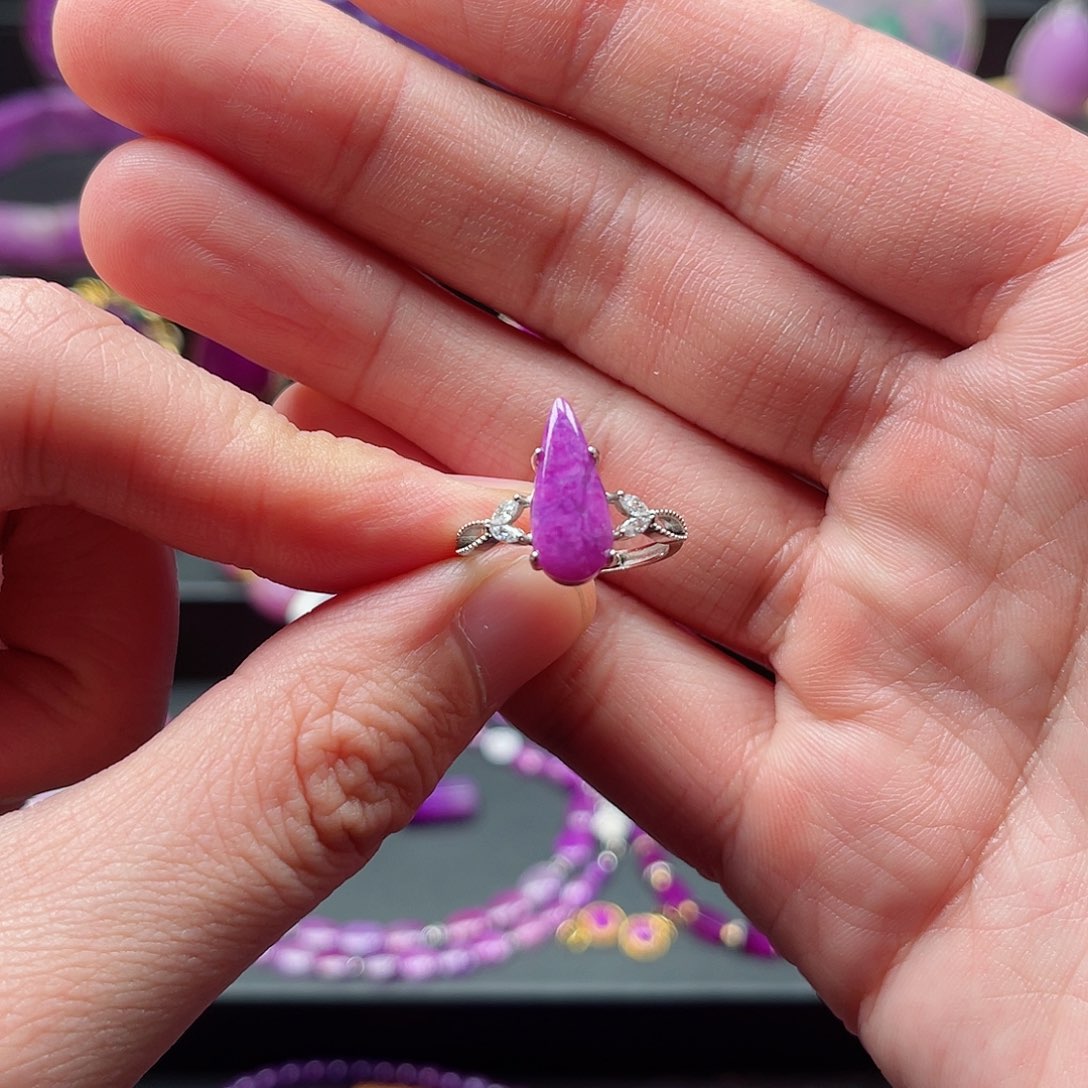 苏纪石（舒俱来）戒指银S925镶嵌