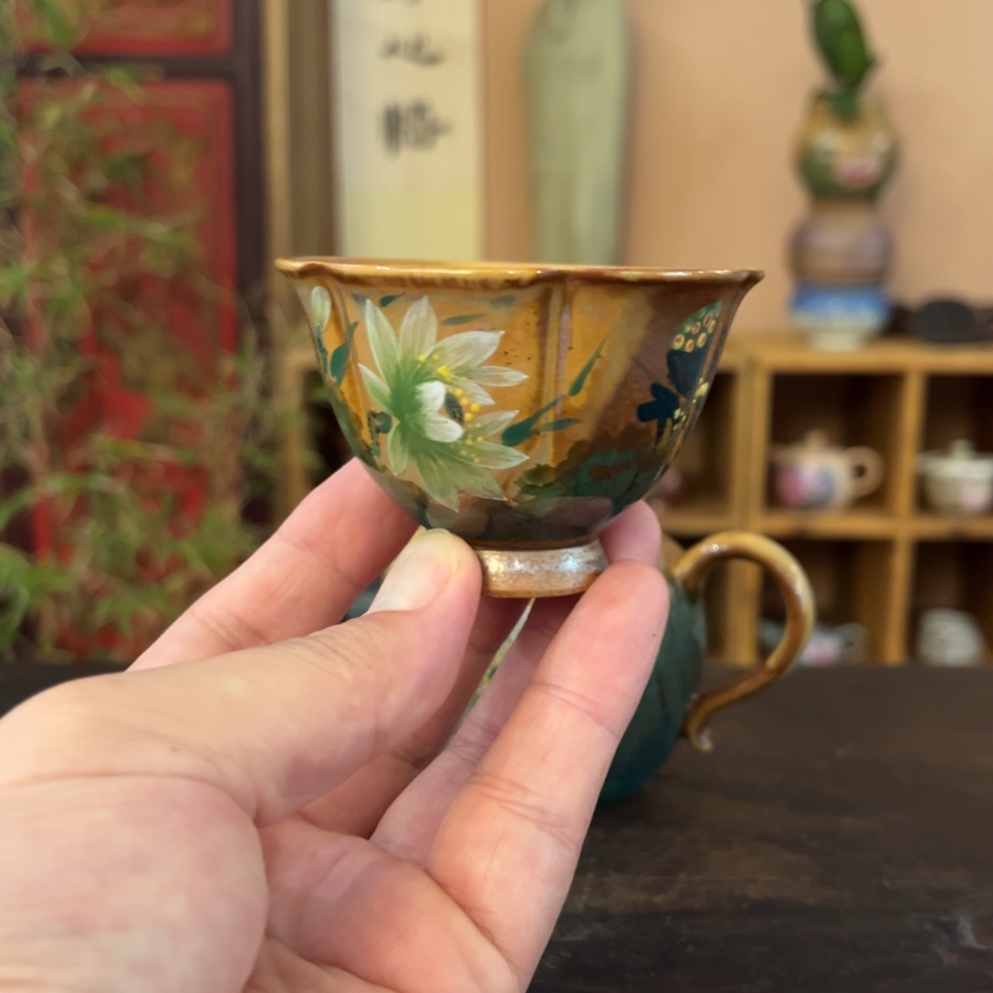 柴烧纯手工手绘陶瓷