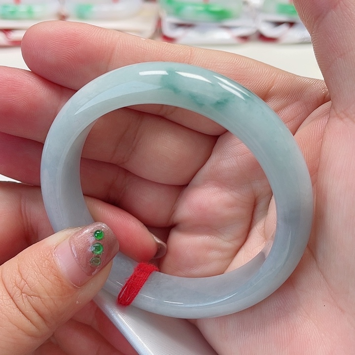 翡翠手镯未镶嵌缅甸翡翠手镯54圈