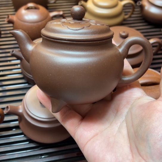 紫砂茶壶花***饰宜兴紫砂壶