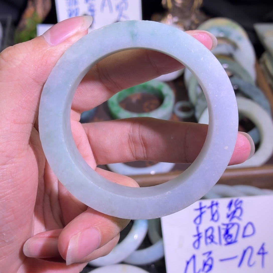 定制翡翠未镶嵌翡翠A货毛胚手镯定制