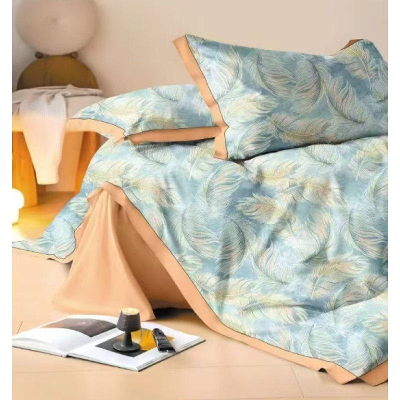 佰花锦数码印花四件套--舒羽蓝