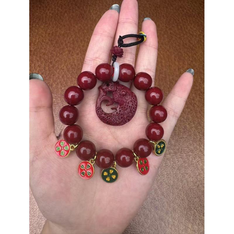 含辰砂工艺品S1292朱砂车挂无礼盒