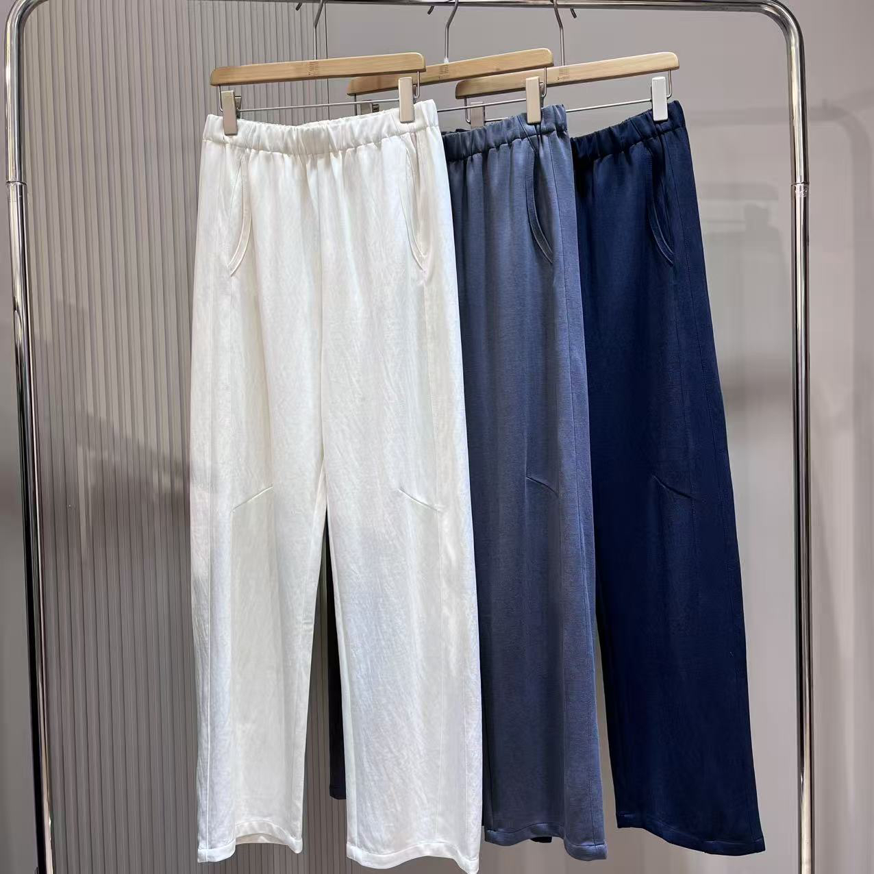 【26】水淼春夏新品2254-时尚休闲高腰宽松显瘦阔腿裤