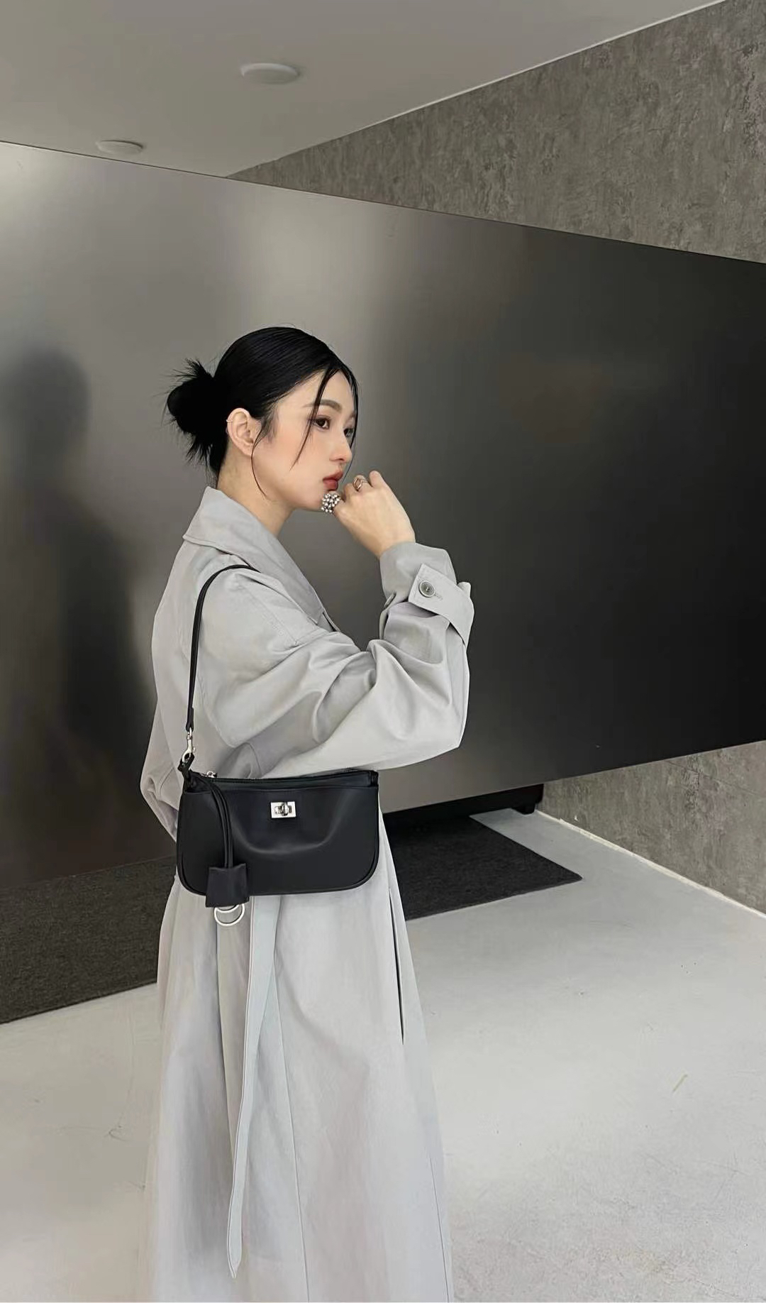 【安然优选】2025早春新款韩系简约真皮超软大容量腋下斜挎麻将包