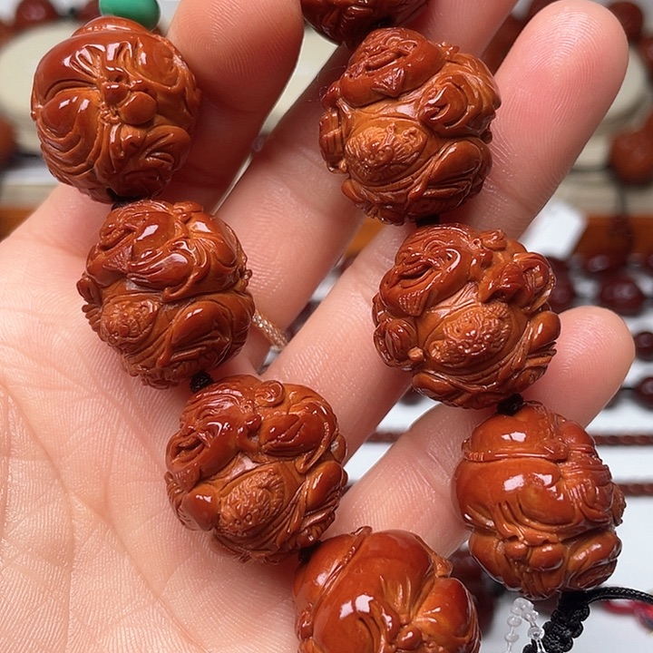 橄榄核手串?****?包浆玉化