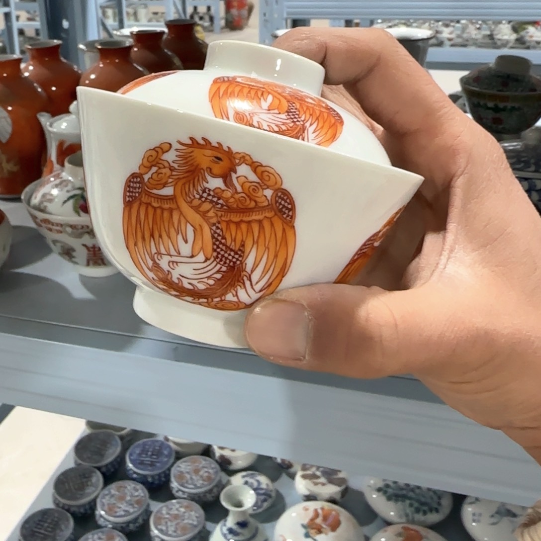 瓷片摆件手绘瓷器全部处理