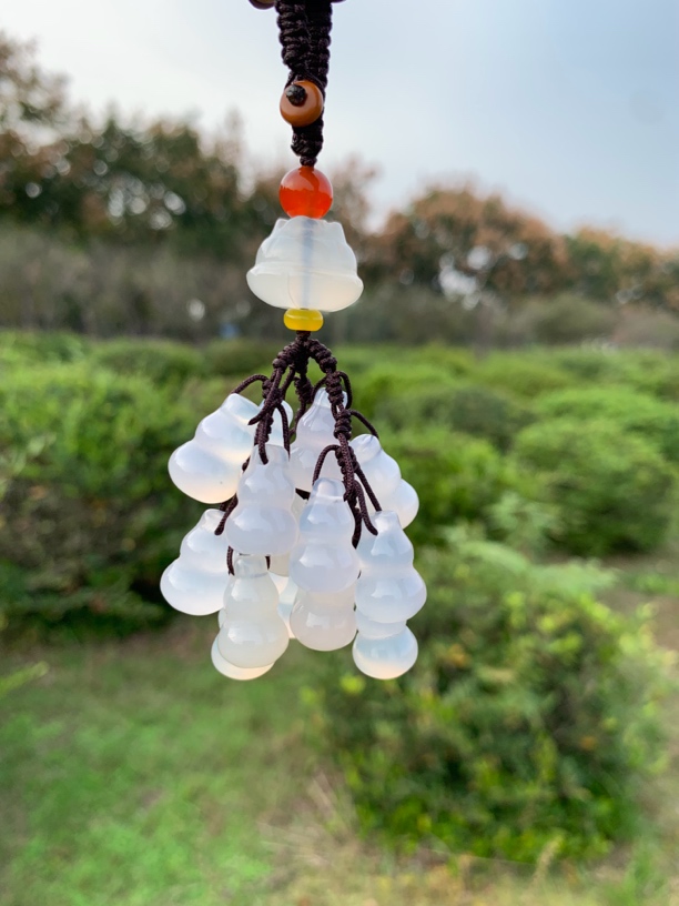 天然玉石葫芦手机挂件吊坠车钥匙挂