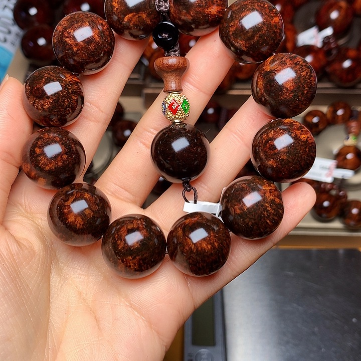 花梨木类手串/手链黄花梨风化料老挝花梨土埋料2.0