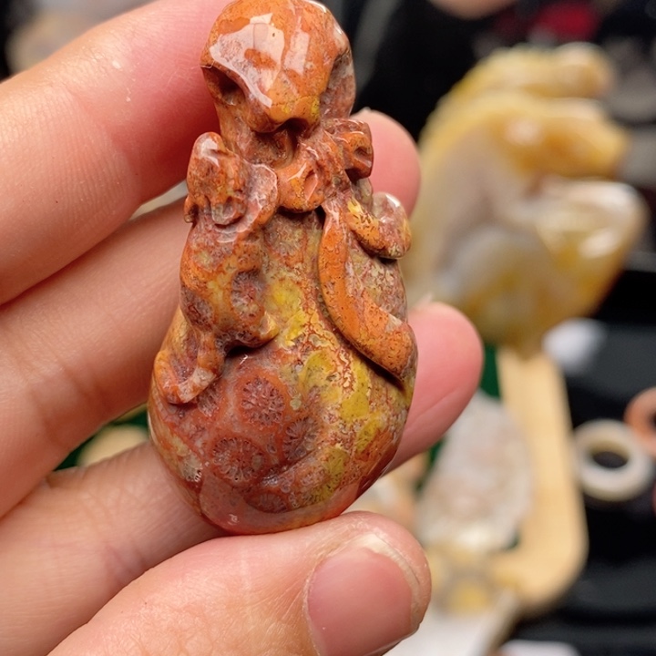 硅化珊瑚（珊瑚玉）手镯未镶嵌